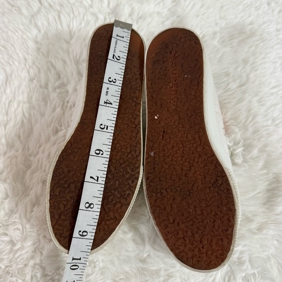 Superga White Platform Sneakers with Multicolor Laces Size 6 - Picture 9 of 15